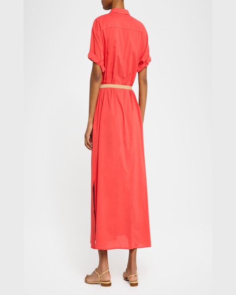 Linnet Belted Cotton Maxi Shirtdress