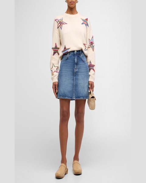 Burbank Denim Star Mini Skirt