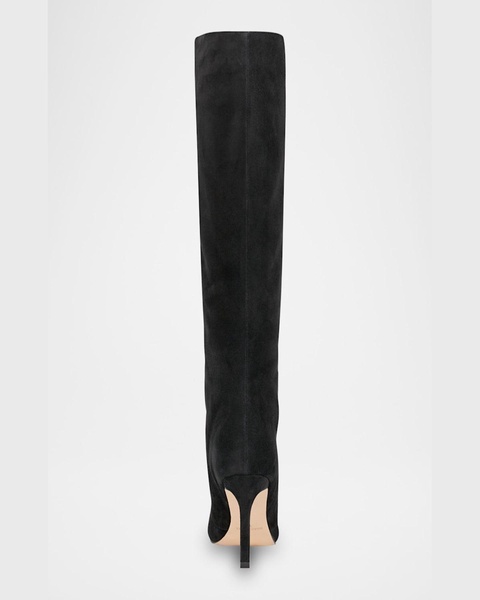 Suede Stiletto Knee Boots