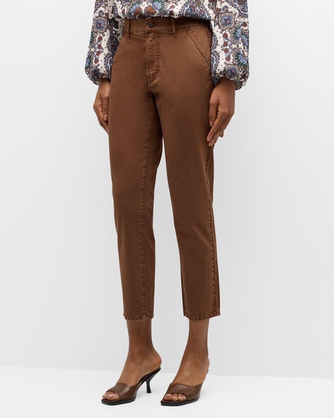 Sia Mid-Rise Twill Chino Pants