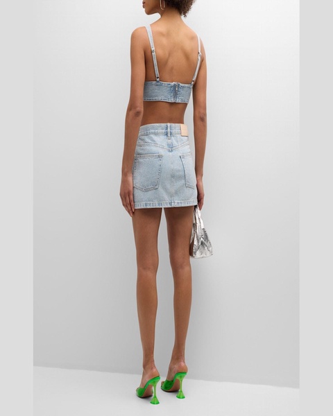 Denim Hotfix Mini Skirt