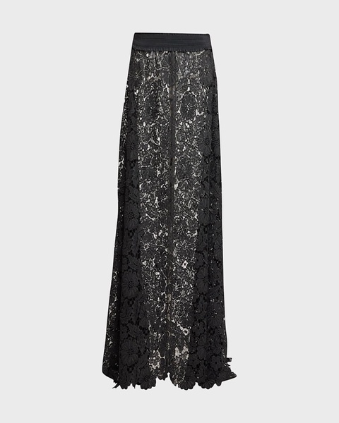 Cap Handkerchief Floral Lace Maxi Skirt