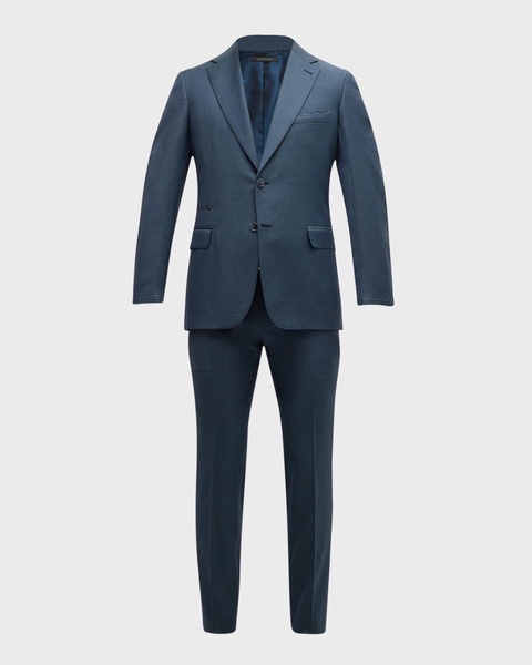 Men's Solid Wool Suit