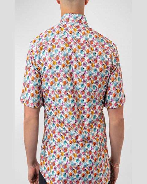 Men's Galileo Floral Skull Sport Shirt