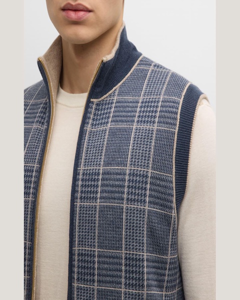 Men's Cashmere-Wool Reversible Vest