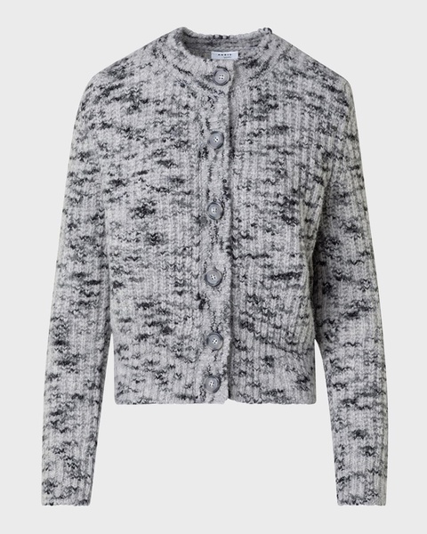 Mohair Tweed Knit Cardigan