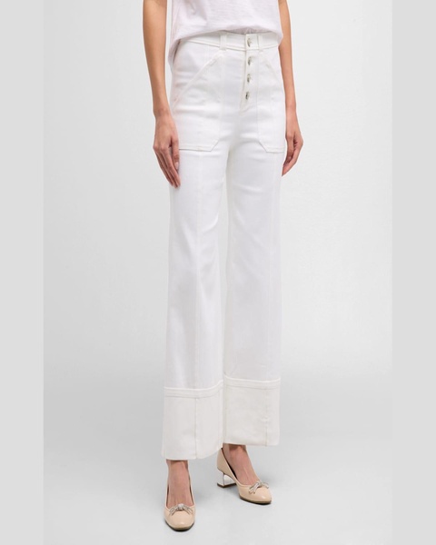 Cuffed Benji Cropped Flare Pants