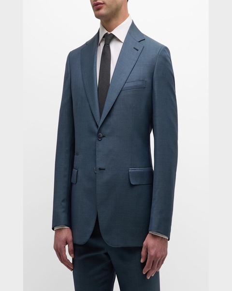 Men's Solid Wool Suit