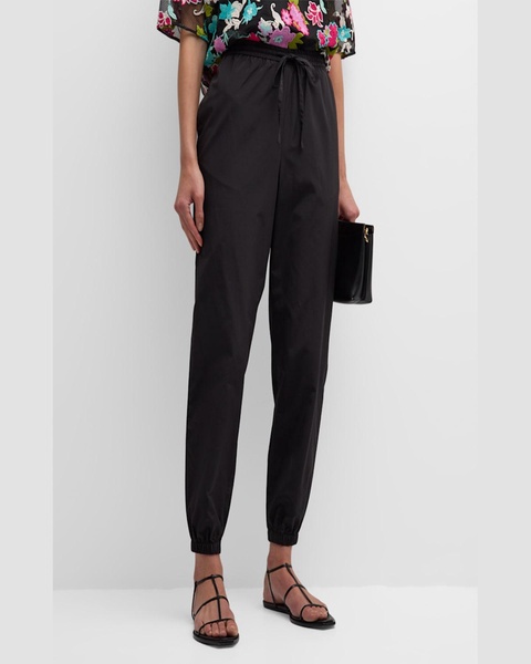 Cropped Cotton Poplin Pants