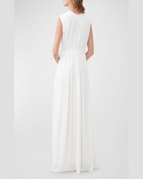 Stellara Sleeveless Ruched Maxi Dress