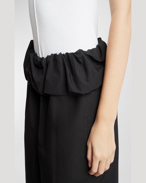 Hayley Puff-Ruffle Drawstring-Hem Crinkle Poplin Skirt