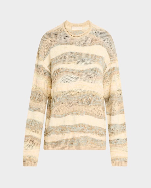 Francie Striped Crewneck Cotton Knit Sweater