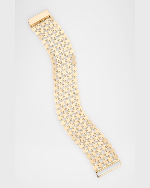 14K Yellow Gold Laser Mega Chainmail 5-Row Bracelet