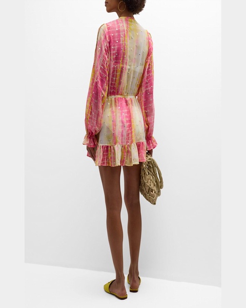 Ellis Embellished Tie-Dye Coverup