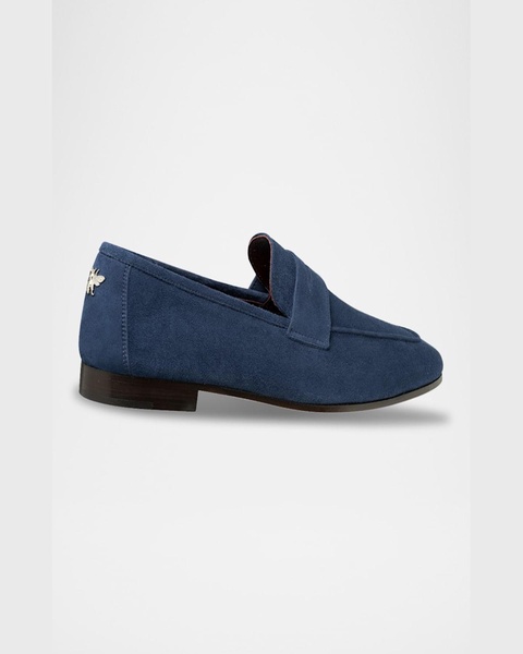 Flaneur Suede Penny Loafers