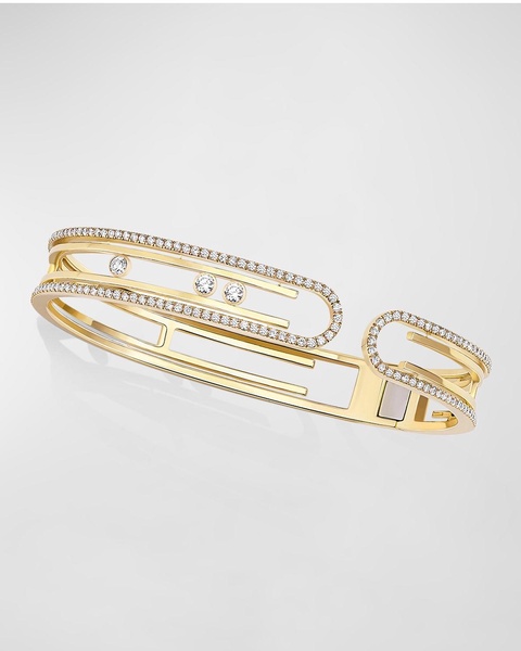 Move Uno 18K Yellow Gold Pave Diamond Bangle Bracelet