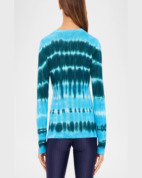 Amana Tie-Dye Long-Sleeve Knit Pullover