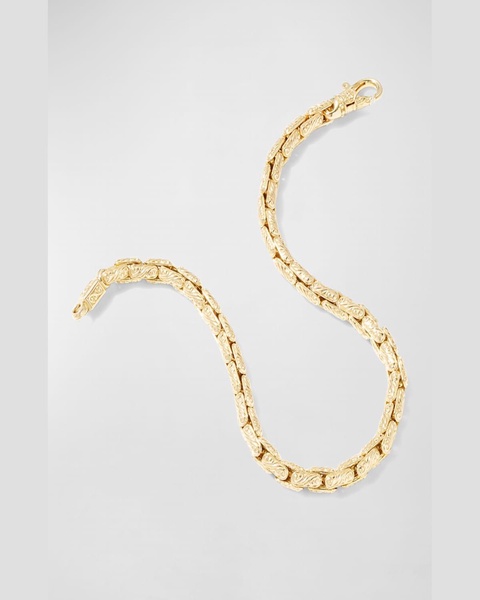 Men's 18k Yellow Gold Filigree Chain Bracelet