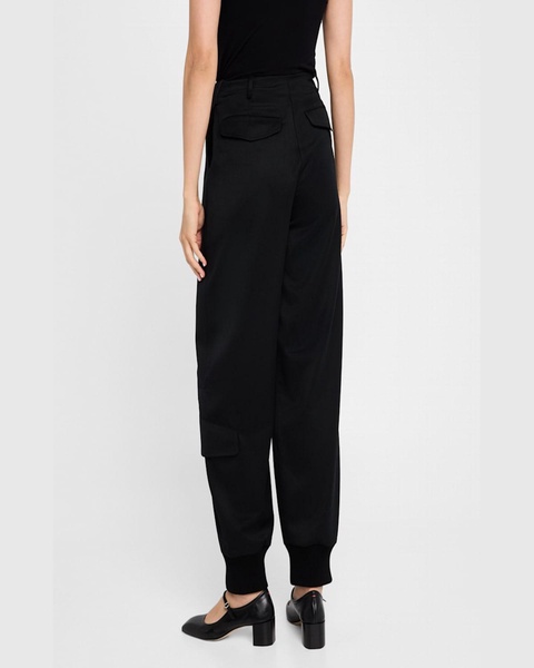 Front Button Placket Wool Trousers