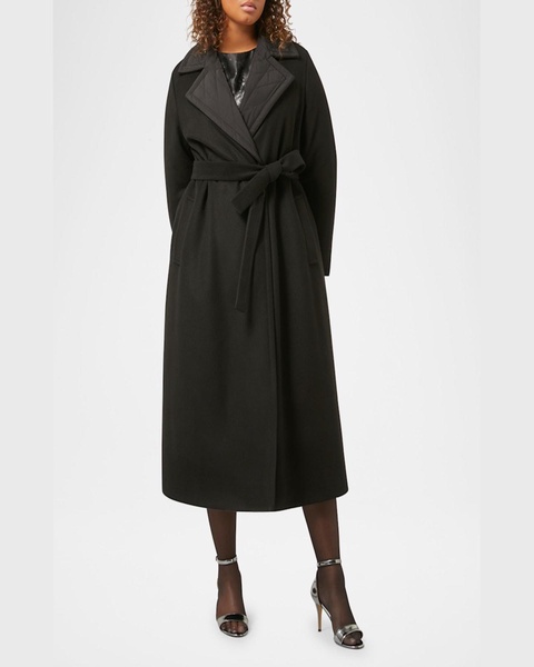 Plus Size Capanna Tie-Waist Wool Coat