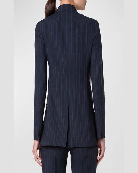 Nadine Pinstripe Double-Breasted Jacket