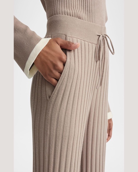 Simeon Wide-Leg Ribbed Knit Trousers