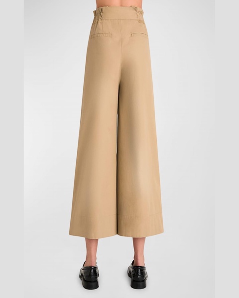 Sargent Cropped High-Rise Wide-Leg Pants