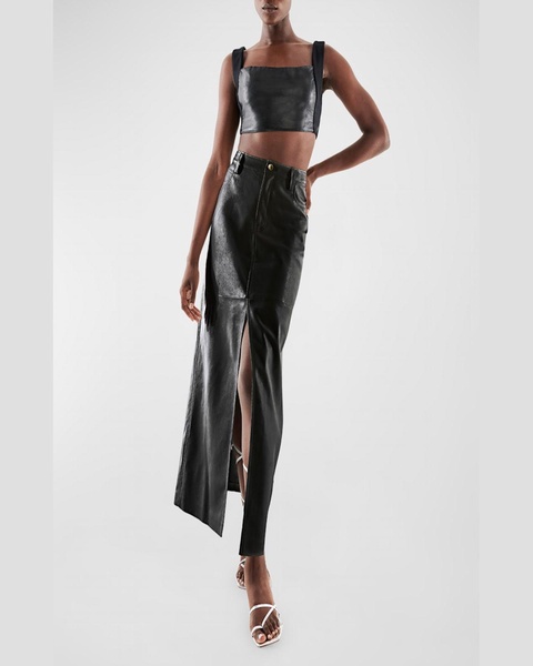 Imogen Recycled Leather Maxi Skirt