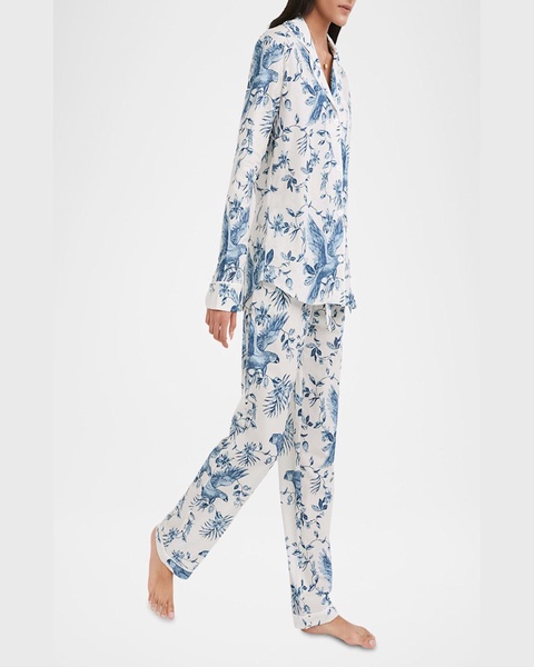 Bromley Parrot-Print Organic Cotton Pajama Set