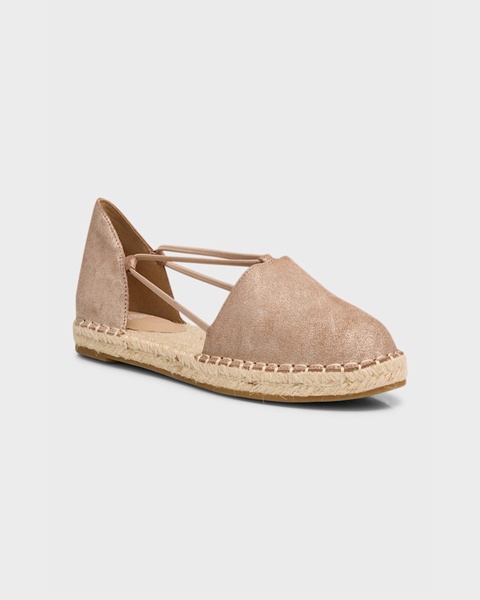 Lee Metallic Suede Ballerina Espadrilles