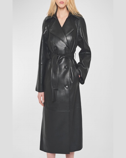 Miller Recycled Leather Trench Coat