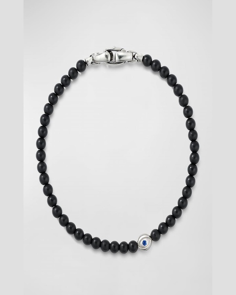 4mm Men's Spiritual Bead Evil Eye Bracelet