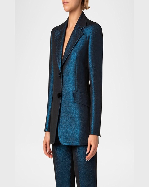 Metallic Night Sky Boyfriend Blazer