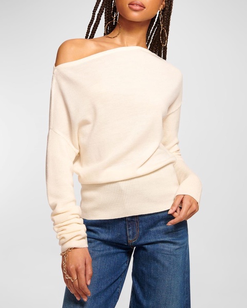 Chance One-Shoulder Wool Sweater