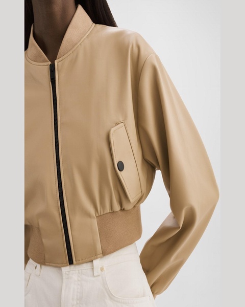 Evelin Faux-Leather Bomber Jacket