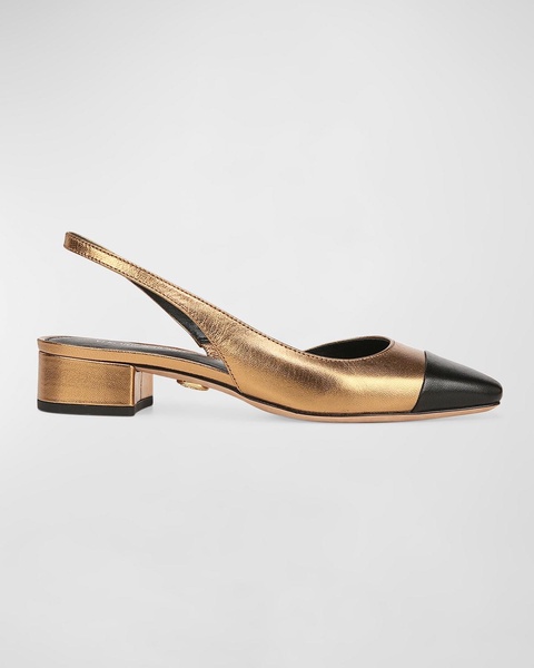 Cecile Metallic Slingback Ballerina Flats