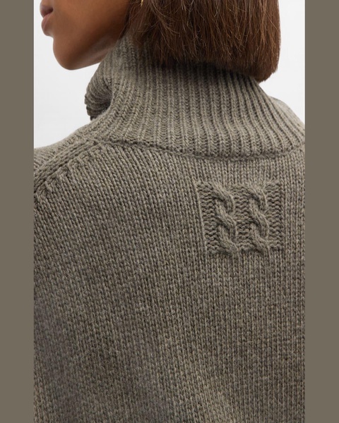 Omaira Funnel-Neck Wool Sweater