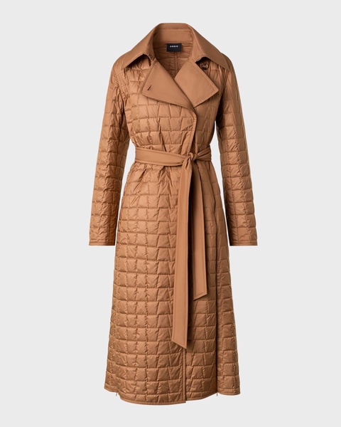 Kody Techno Taffeta Quilted Trench Coat