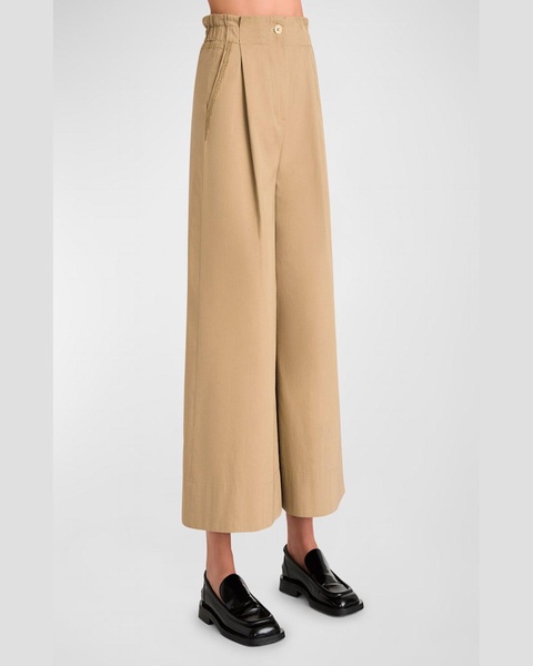 Sargent Cropped High-Rise Wide-Leg Pants