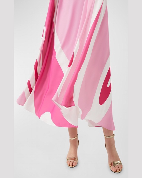 Plus Size Teramo Abstract-Print Maxi Dress