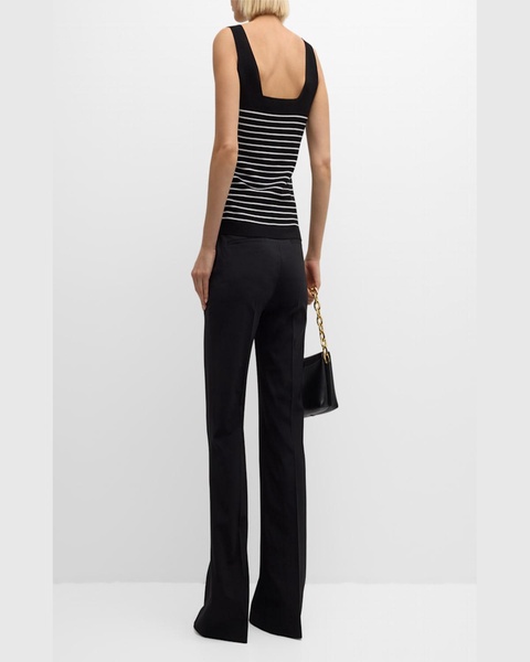 Mid-Rise Flare Trousers