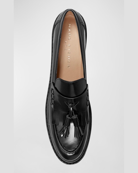 Tassel Fringe Lug-Sole Penny Loafers