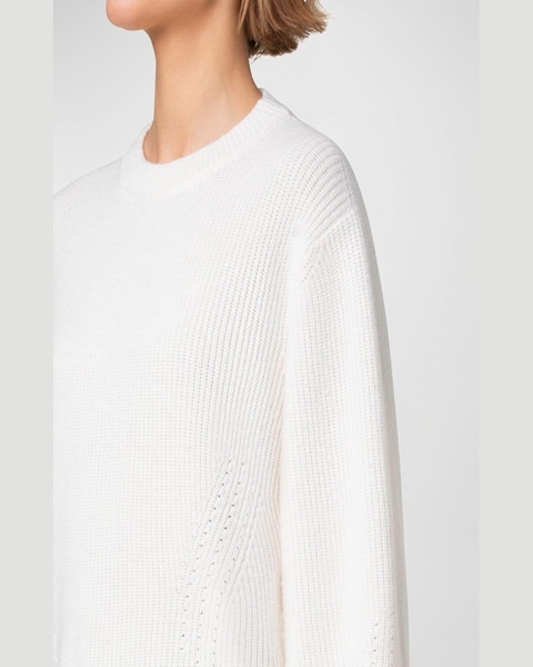 Wool-Cashmere Rib Crewneck Sweater