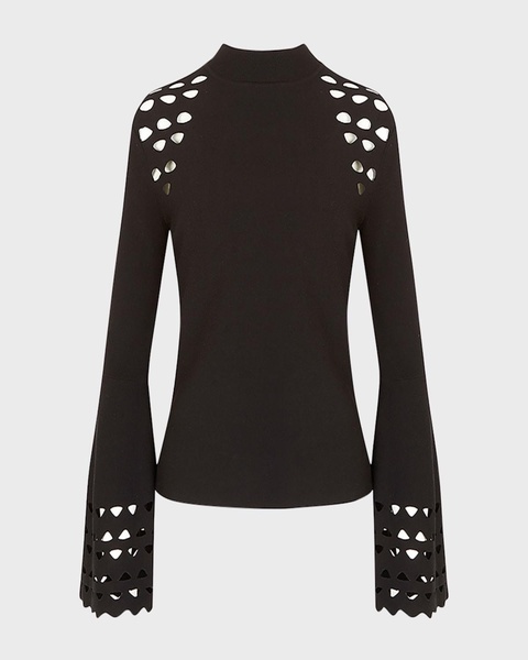 Alison Cutout Mock-Neck Pullover