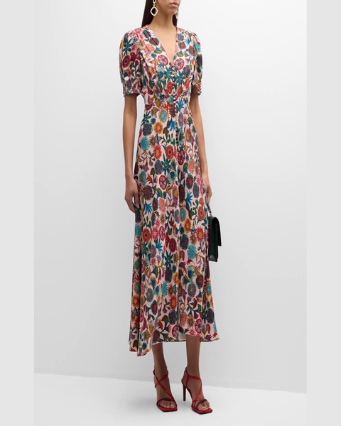 Lea Printed Long Dress