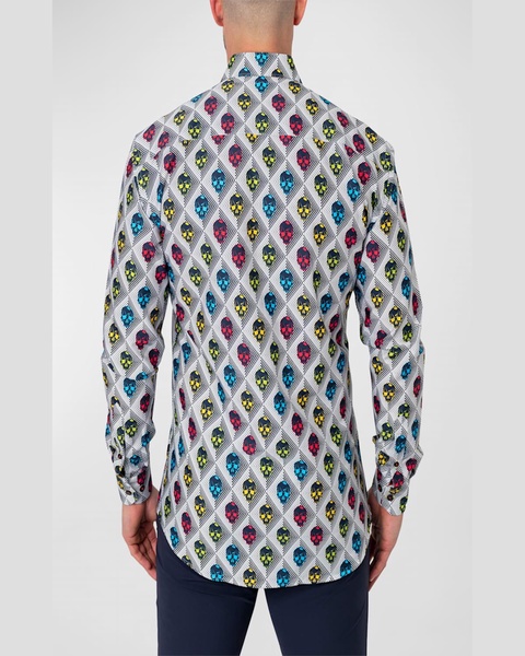 Men's Fibonacci AlienSkull Sport Shirt