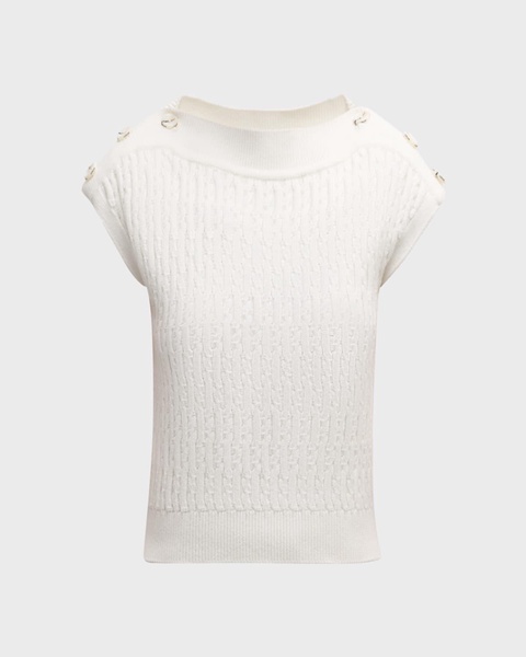 Portofino Knit Sweater with Button Detail