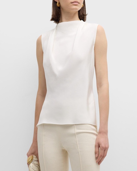 Blythe Sleeveless Silk Crepe Top