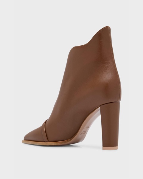 Clara Leather V-Cut Ankle Booties