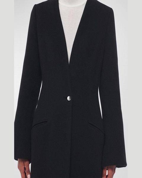 Long Deep V Scarf Cashmere Coat